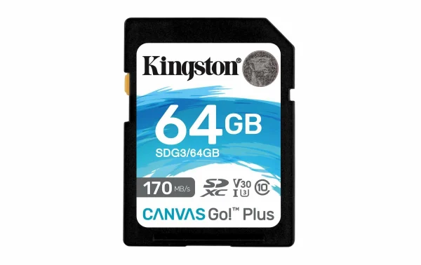 Kingston Carte SDXC Canvas Go! Plus UHS-I U3 V30 64 GB – Cartes Mémoire achat pas cher 1