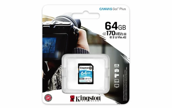 Kingston Carte SDXC Canvas Go! Plus UHS-I U3 V30 64 GB – Cartes Mémoire achat pas cher 3