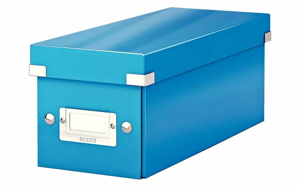 boutique paris Leitz Boîte De Rangement CD Click&Store Bleu – Conservation 1