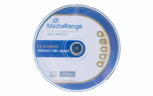 vente luxe pas cher MediaRange CD-R Support 900 MB, Broche (25 Pièces) – Médias CD 1
