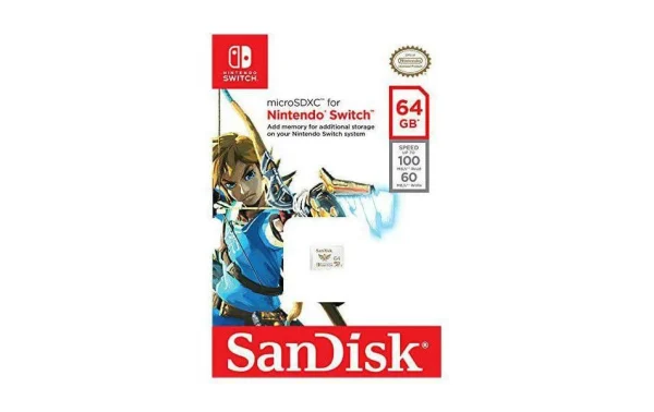Authentic Original licence SanDisk Carte MicroSDXC Nintendo Switch U3 64 GO – Cartes Mémoire 3