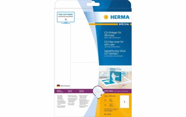Herma Jaquette CD 5033 Blanc, 25 Pièces – Conservation site pas cher 3