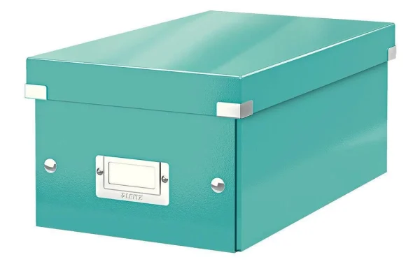 Leitz Boîte De Rangement 20 Boîtiers DVD, Bleu – Conservation vente luxe pas cher 1