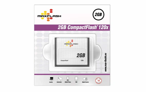 excellente qualité MaxFlash Carte CF 120x 2 GB – Cartes Mémoire 1