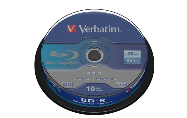 qualité d’originales VERBATIM BD-R 25 GB, Tour (10 Pièce/s) – Disques 1