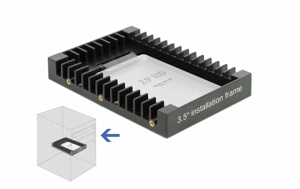 DeLock Accessoires Supports De Mémoire Cadre De Montage 3,5 en ligne 3