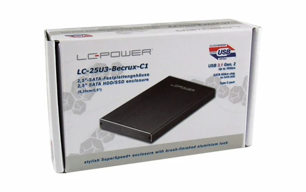 Authenticité garantie LC-Power Disques Durs Externes Boîtier Externe LC-25U3-Becrux-C1 2.5 4