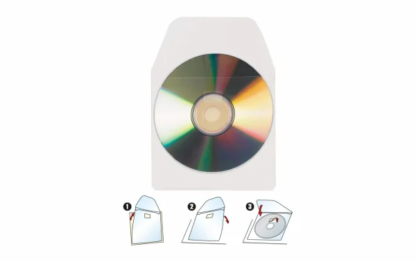 3L Housse Pour CD/DVD Avec Rabat Transparent, 10 Pièces – Conservation qualité supérieure 3