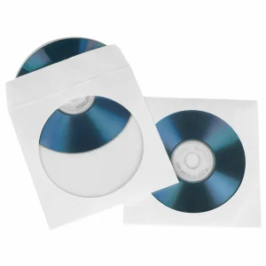 Büroline Housse CD / DVD Blanc, 100 Pièces – Conservation REMISE allant 7