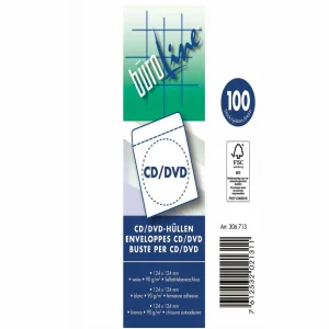 Büroline Housse CD / DVD Blanc, 100 Pièces – Conservation REMISE allant 9