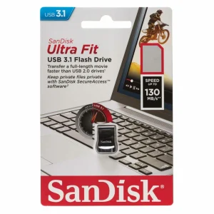 magasins pas chers SanDisk Clé USB Ultra Fit USB3.1 128 GB – Sticks USB 9