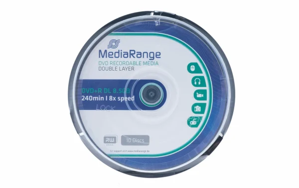 MediaRange DVD+R Support 8,5 Go, Broche (10 Pièces) – DVD+R pas cher en vente 1