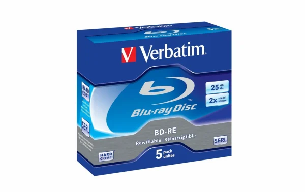 VERBATIM BD-RE 25 GB, Boîte à Bijoux (5 Pièce/s) – Disques grossiste 1